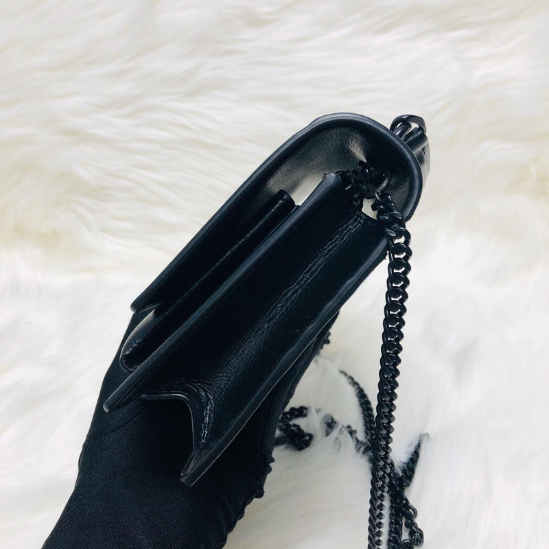 Black Sunset Monogram Crossbody Bag on Chain