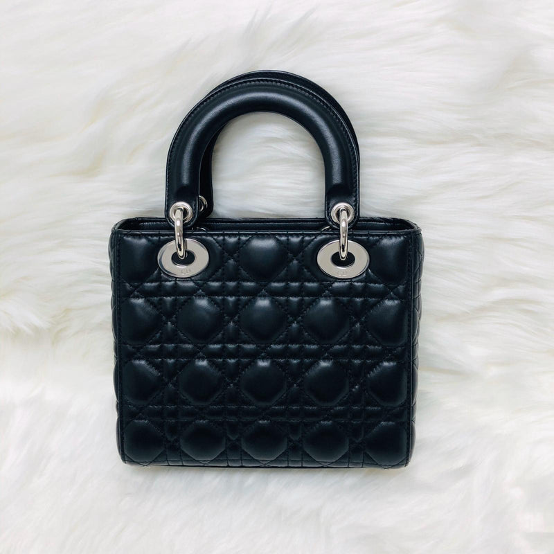 Cannage Lambskin Lucky Badges My Lady Dior Black