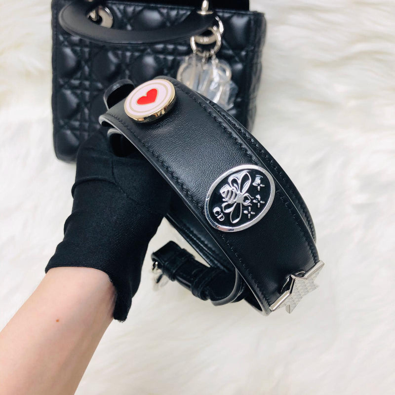 Cannage Lambskin Lucky Badges My Lady Dior Black