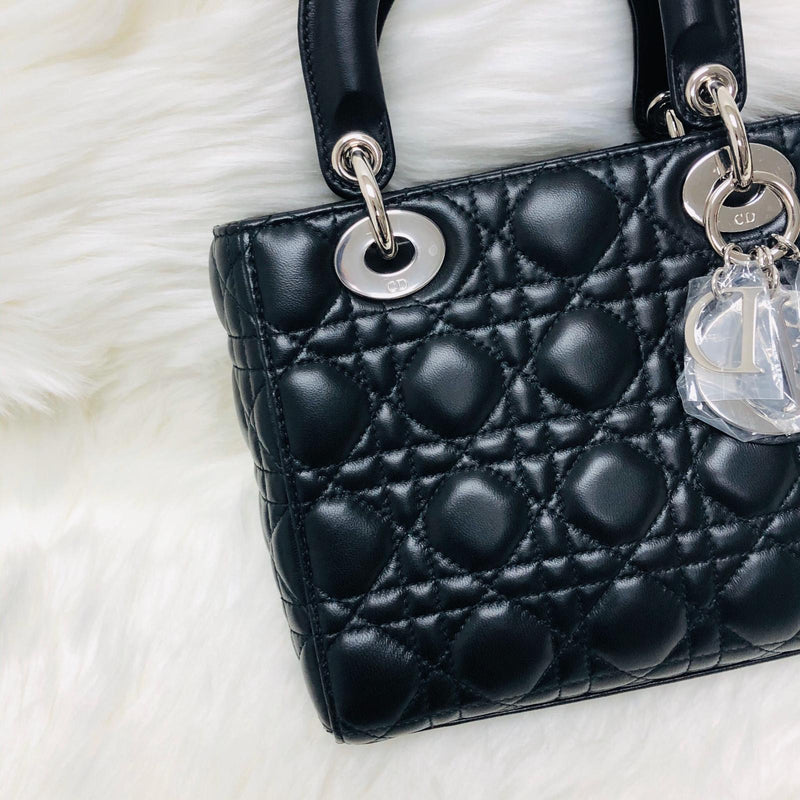 Cannage Lambskin Lucky Badges My Lady Dior Black