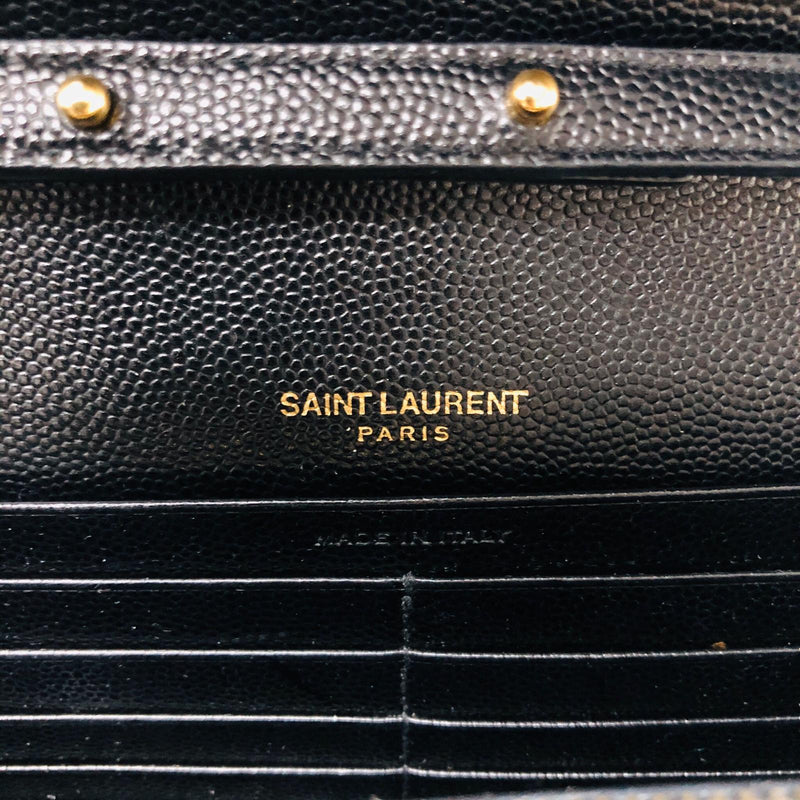 Saint Laurent Envelope Medium Bag Grain de Poudre Black in Textured  Calfskin Leather with Gold-tone - US