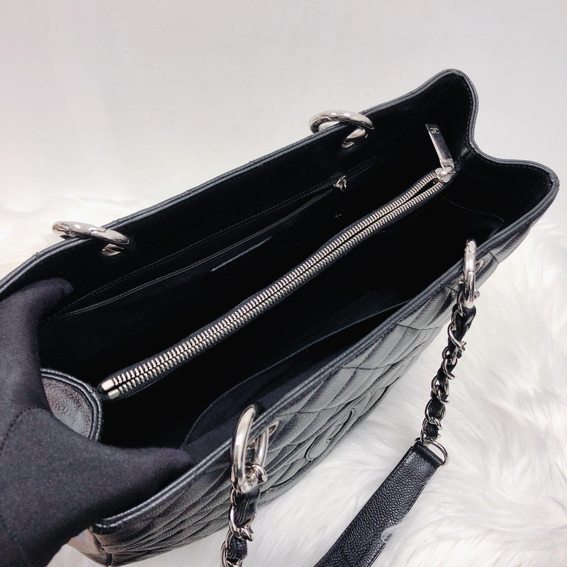 GST Caviar Tote Bag Black SHW