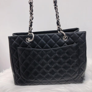 GST Caviar Tote Bag Black SHW