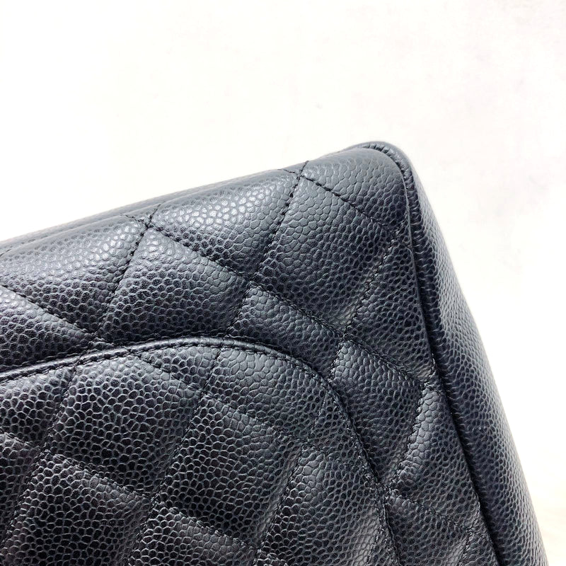 GST Caviar Tote Bag Black SHW