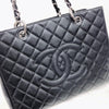 GST Caviar Tote Bag Black SHW