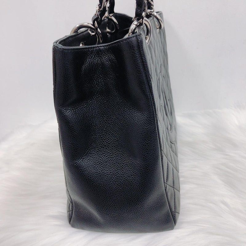 GST Caviar Tote Bag Black SHW