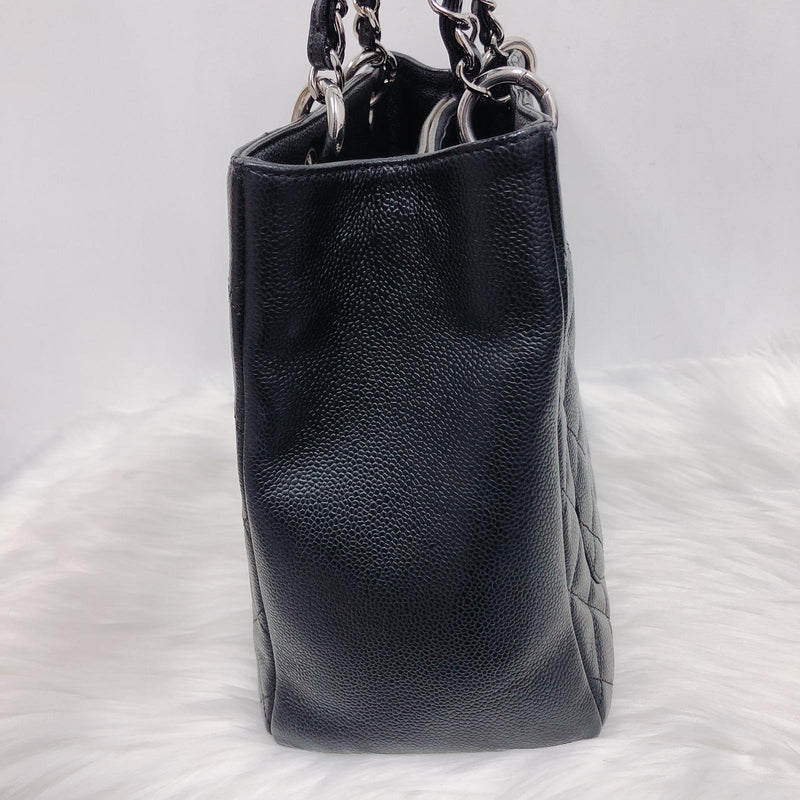 GST Caviar Tote Bag Black SHW