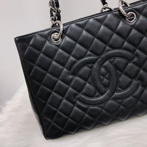 GST Caviar Tote Bag Black SHW