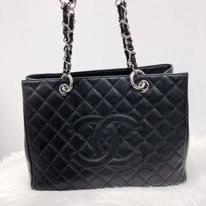 GST Caviar Tote Bag Black SHW