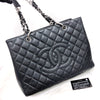 GST Caviar Tote Bag Black SHW