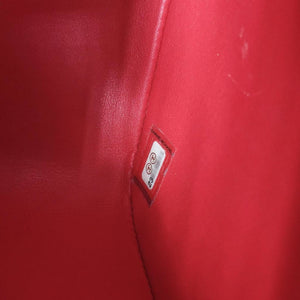 Classic Flap Mini Bag Python Leather Red