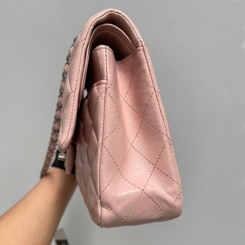 Classic Double Flap M/L Lambskin Baby Pink SHW