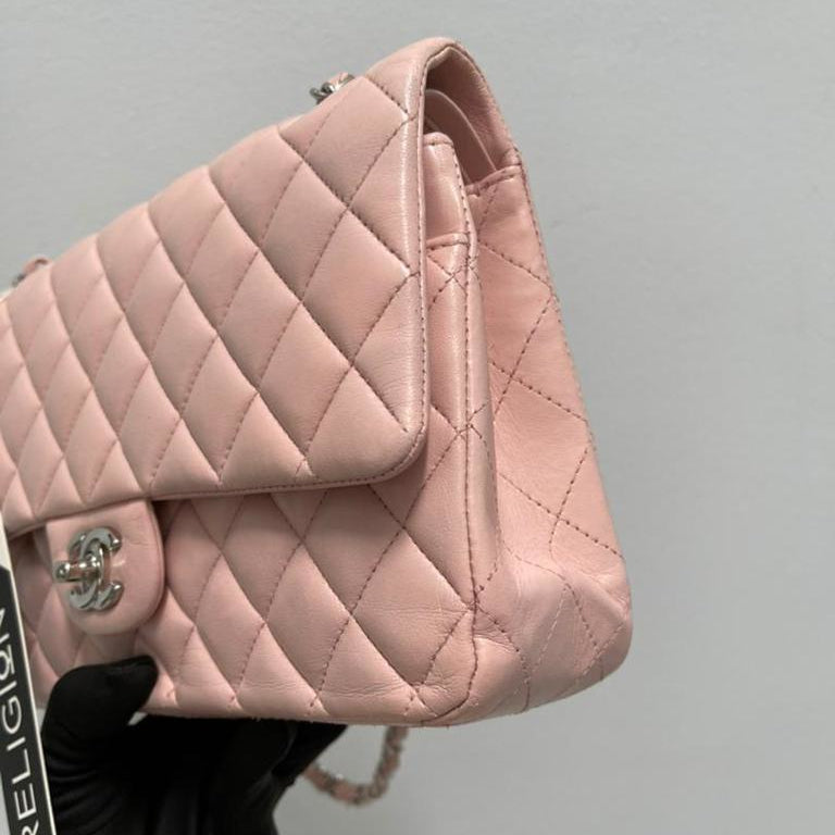 Classic Double Flap M/L Lambskin Baby Pink SHW