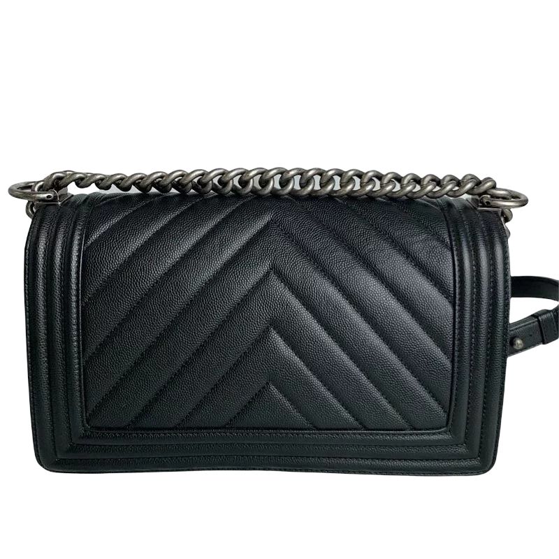 Chevron Boy Medium Caviar Black RHW