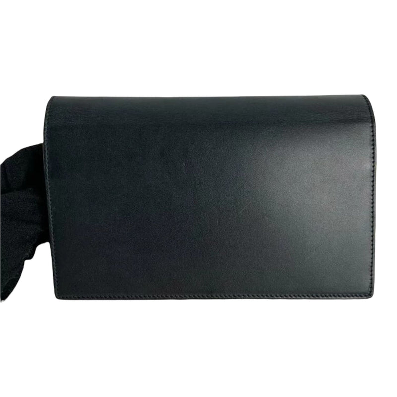 Kate Wallet on Chain Leather Black GHW