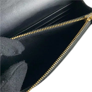 Kate Wallet on Chain Leather Black GHW