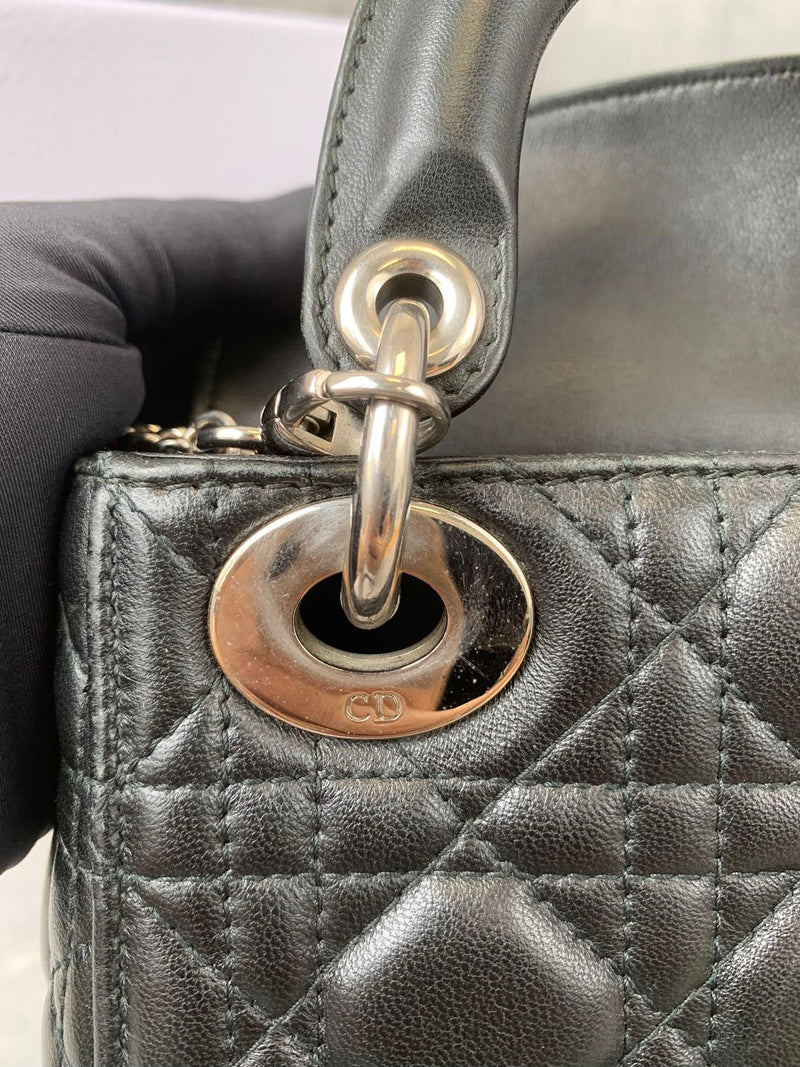 Mini Lady Dior Lambskin Black SHW