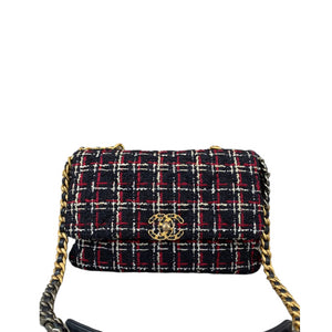 Small Chanel 19 Tweed Flap Bag MHW