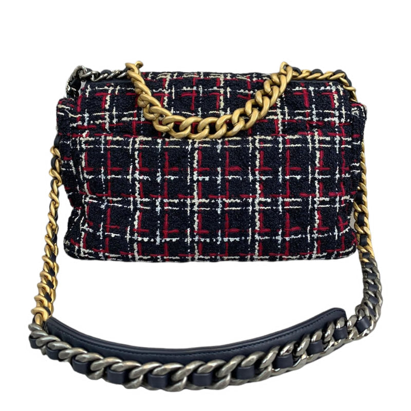 Small Chanel 19 Tweed Flap Bag MHW