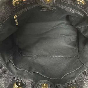 Small Deauville Canvas Black SHW