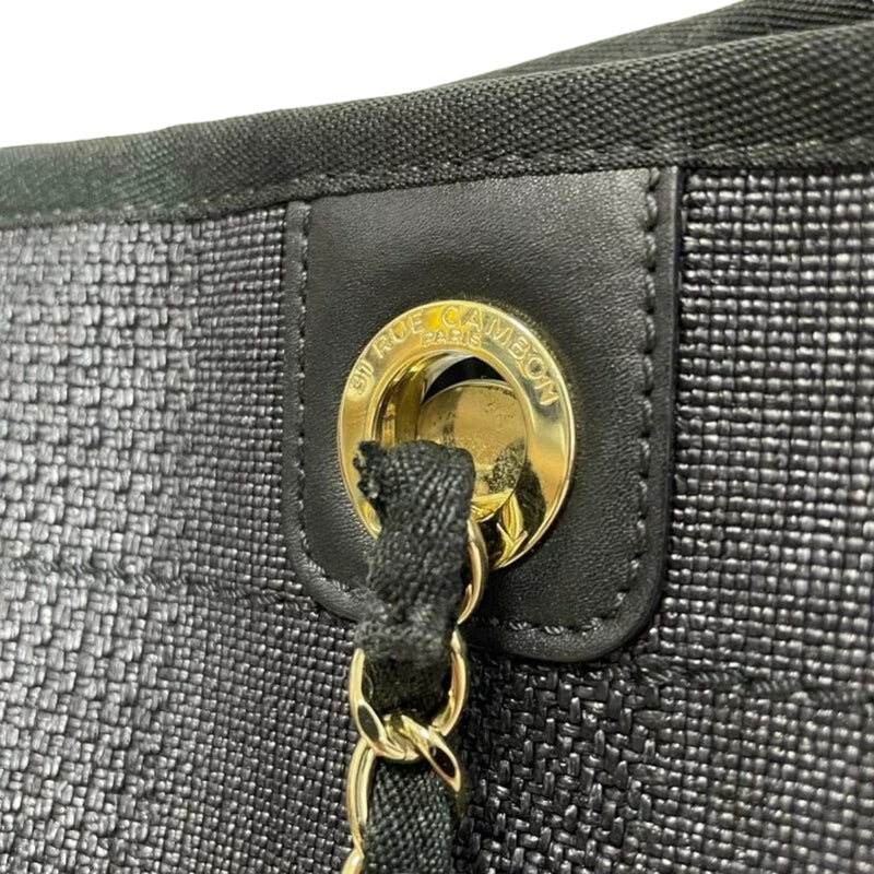 Small Deauville Canvas Black SHW