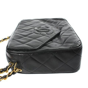 CC Classic Tassle Lambskin Camera Bag Black GHW