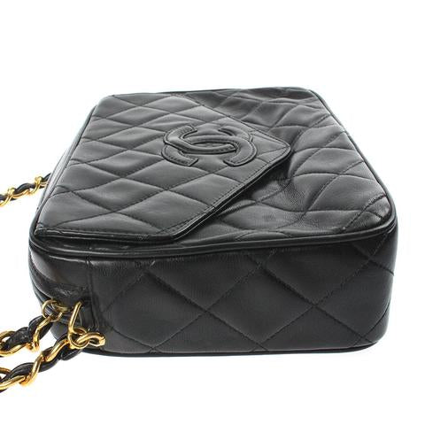 CC Classic Tassle Lambskin Camera Bag Black GHW