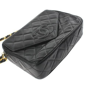 CC Classic Tassle Lambskin Camera Bag Black GHW