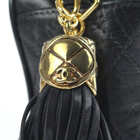 Chanel Oval CC Logo Lambskin Shoulderbag with Tassel at 1stDibs