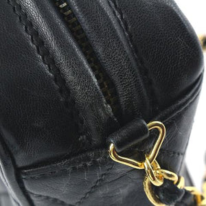 CC Vintage Tassel Lambskin Leather Camera Bag Black GHW