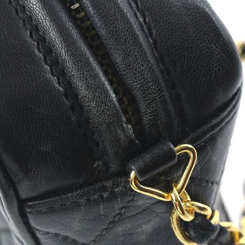 CC Vintage Tassel Lambskin Leather Camera Bag Black GHW