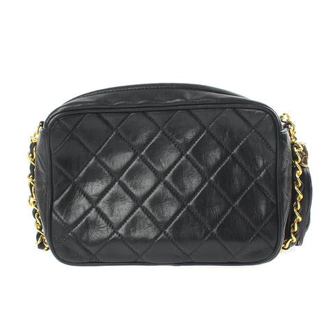 chanel patent leather bag black