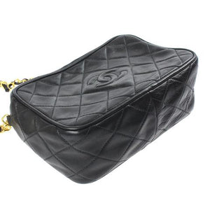 CC Vintage Tassel Lambskin Leather Camera Bag Black GHW