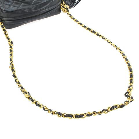 CC Vintage Tassel Lambskin Leather Camera Bag Black GHW