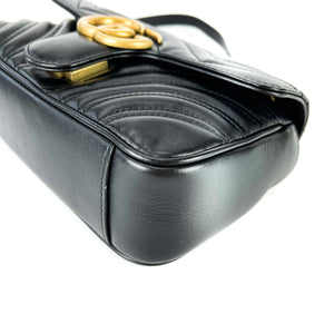 GG Marmont Black Mini Matelassé Shoulder Bag