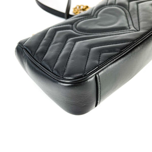 GG Marmont Black Mini Matelassé Shoulder Bag