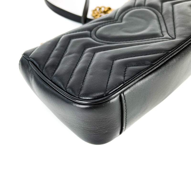 GG Marmont Black Mini Matelassé Shoulder Bag