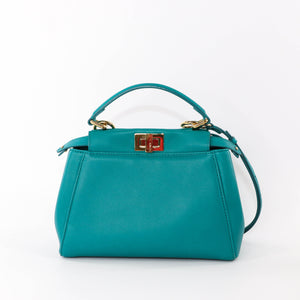 Mini Peekaboo Turquoise Bag