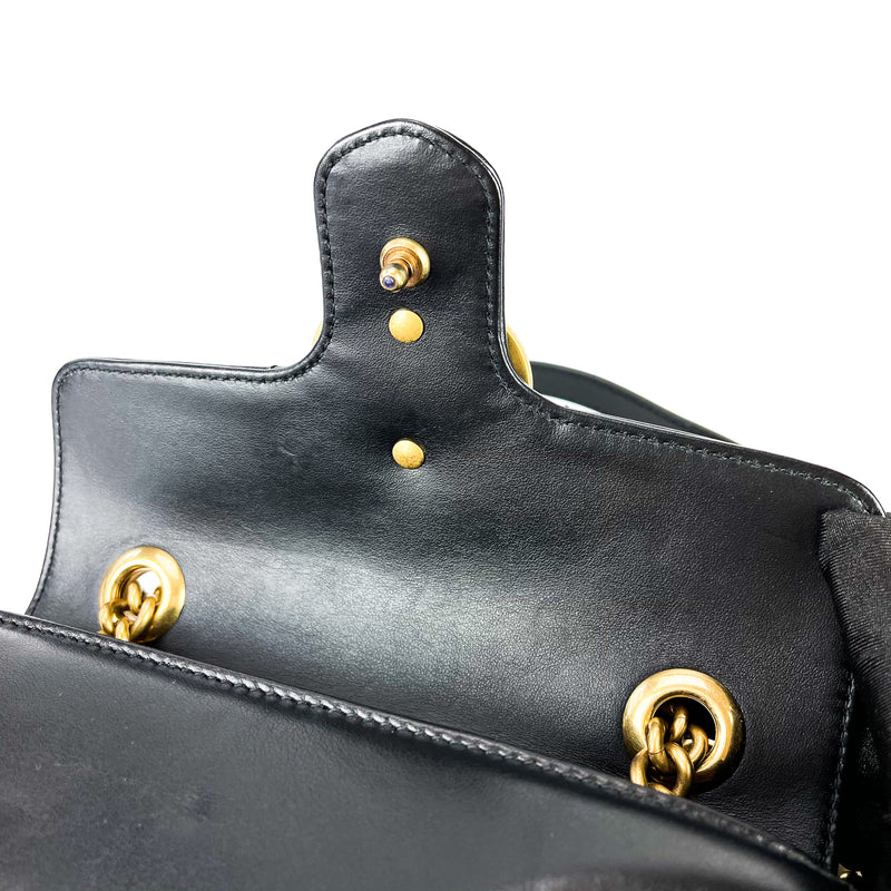 GG Marmont Black Mini Matelassé Shoulder Bag