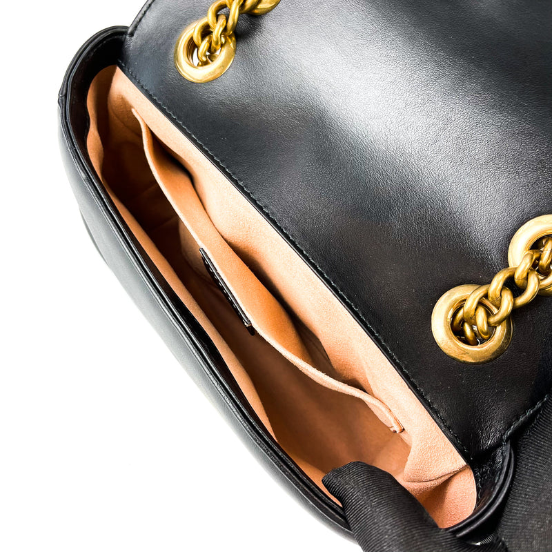 GG Marmont Black Mini Matelassé Shoulder Bag
