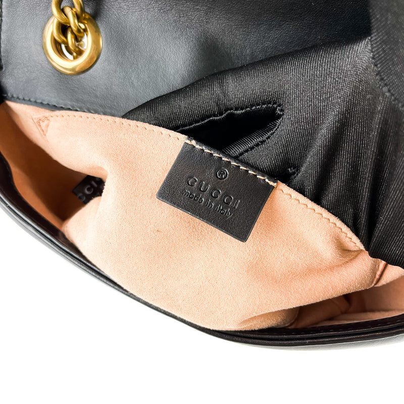 GG Marmont Black Mini Matelassé Shoulder Bag