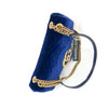Marmont Matelasse Medium Shoulder Bag in Blue Velvet