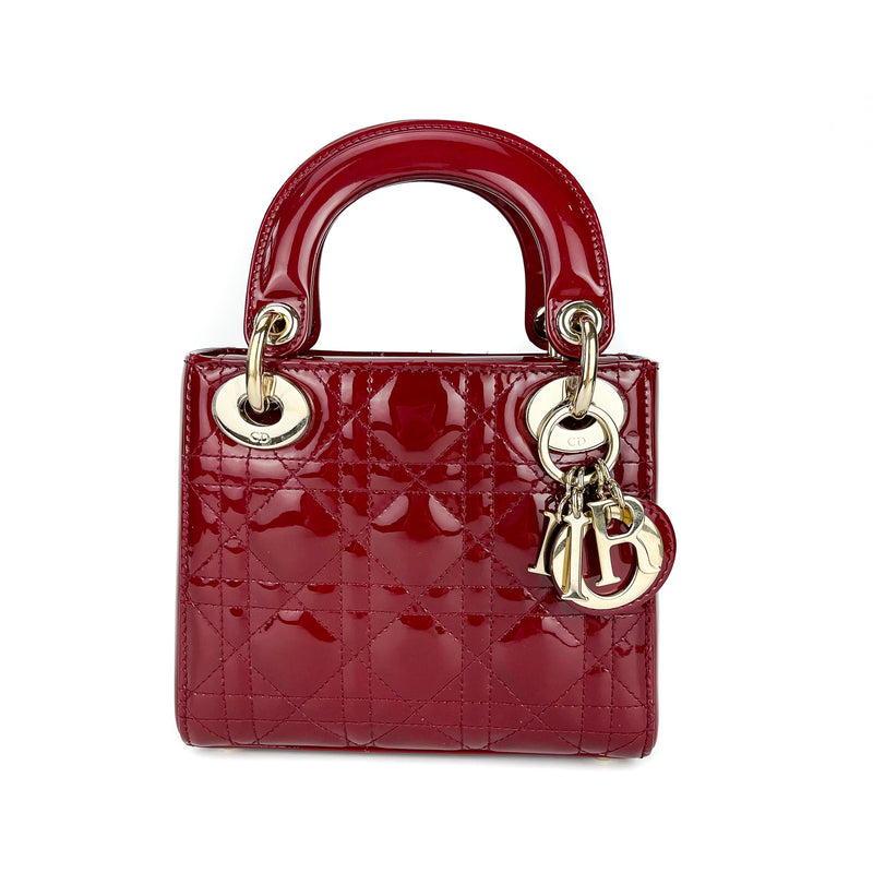 Mini Lady Dior Cherry Red GHW