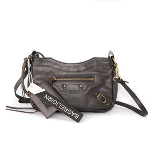 Mini Hip City Crossbody bag in Metallic Grey