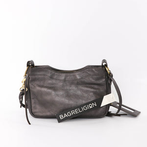 Mini Hip City Crossbody bag in Metallic Grey