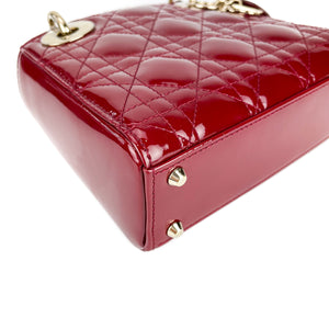 Mini Lady Dior Cherry Red GHW