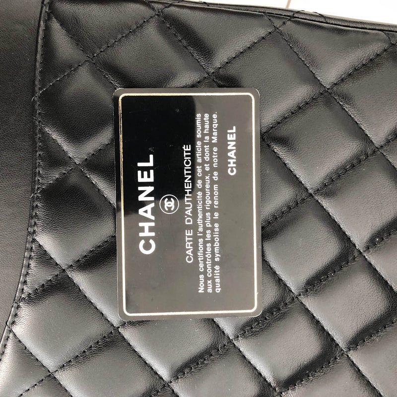 Double Flap Maxi in Black Lambskin with GHW