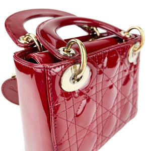 Mini Lady Dior Cherry Red GHW