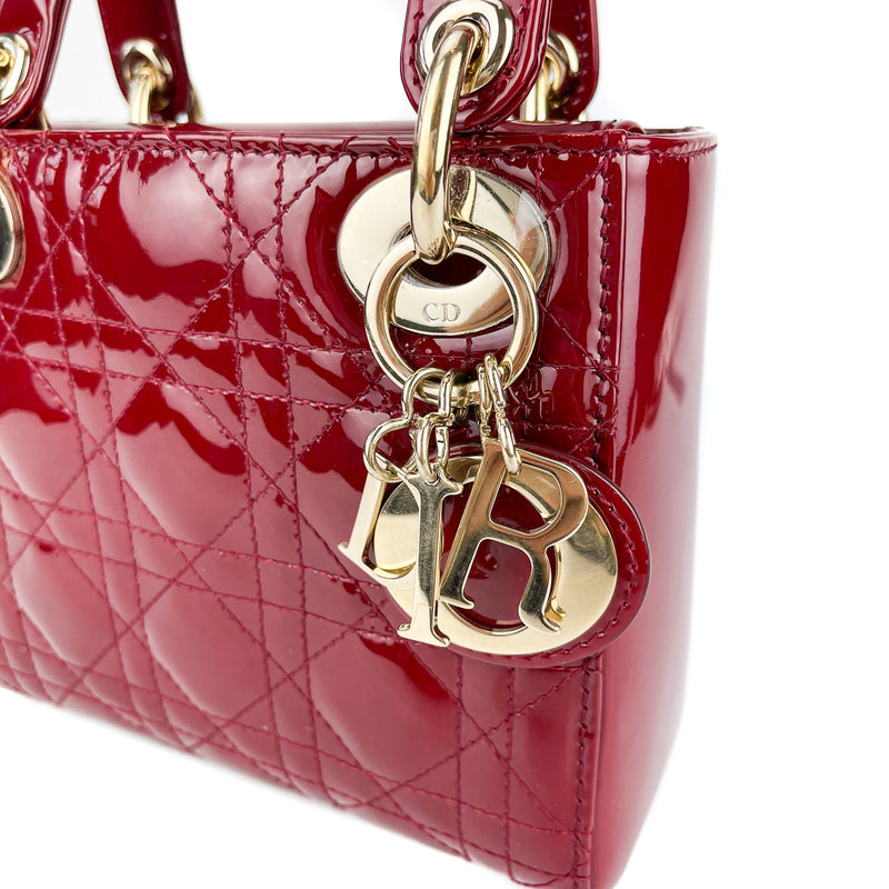 Mini Lady Dior Cherry Red GHW