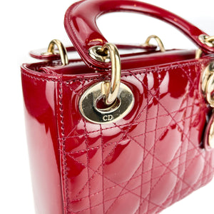 Mini Lady Dior Cherry Red GHW